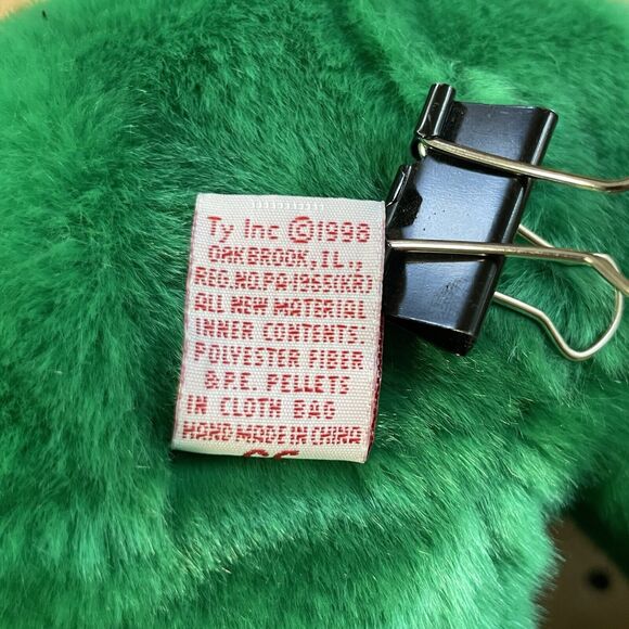 NWT Large TY Beanie Babies Buddies Erin 1998 Shamrock Green Retired RARE - Picture 9 of 10